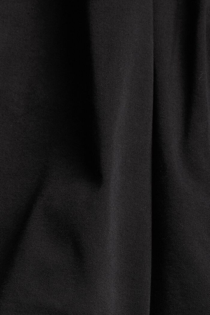 Short met hoge taille van 100% pima katoen, BLACK, detail image number 4