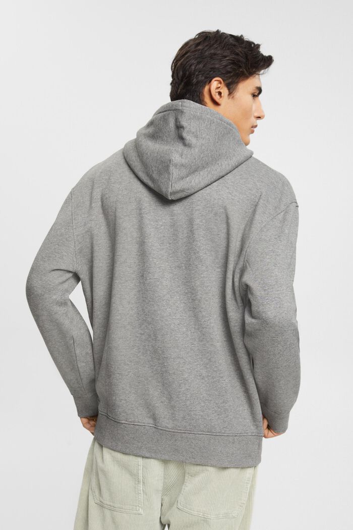 Relaxed fit hoodie met print op de borst, MEDIUM GREY, detail image number 3