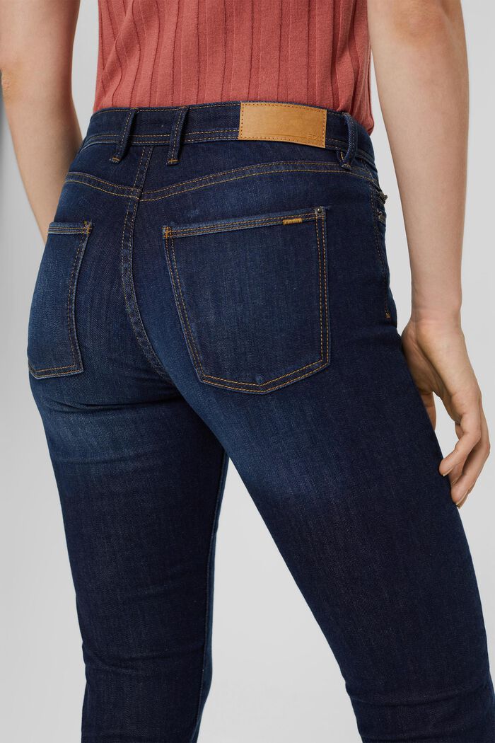 Low-rise stretchjeans, BLUE DARK WASHED, detail image number 5