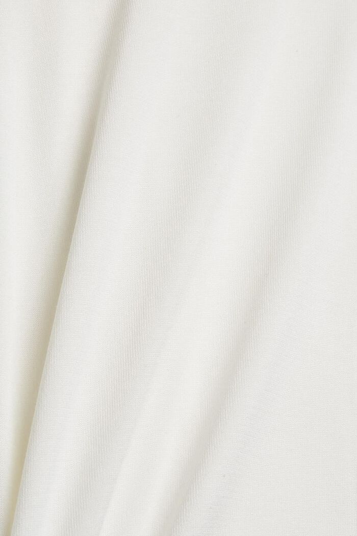 Gebreide hoody met LENZING™ ECOVERO™, OFF WHITE, detail image number 4