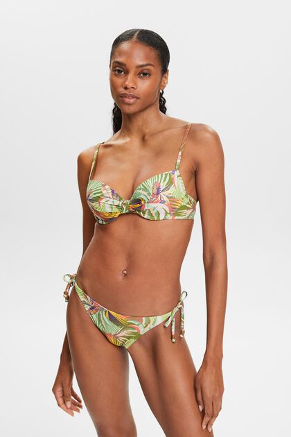 Gewatteerde bikinitop met beugels en print