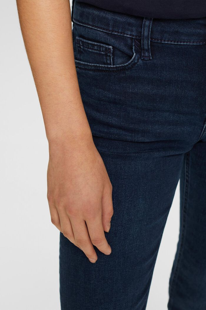 Slim fit-jeans met middelhoge taille, BLUE BLACK, detail image number 2