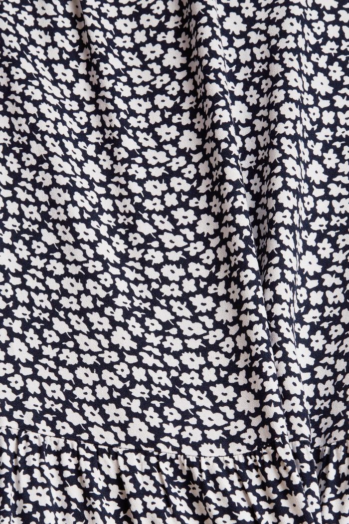Midi-jurk met print, LENZING™ ECOVERO™, NAVY, detail image number 4