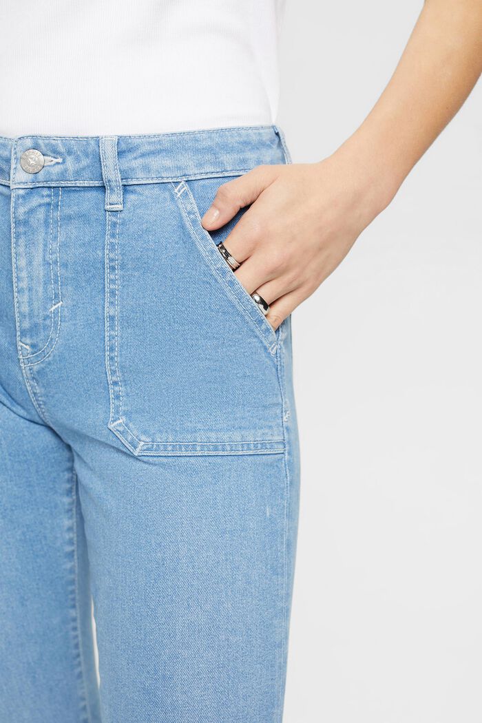 Slim fit-jeans met middelhoge taille, BLUE LIGHT WASHED, detail image number 2