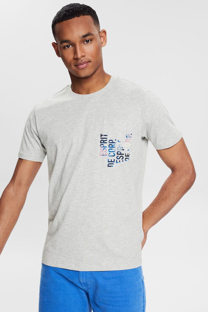 Jersey T-shirt met print, LIGHT GREY, detail image number 0