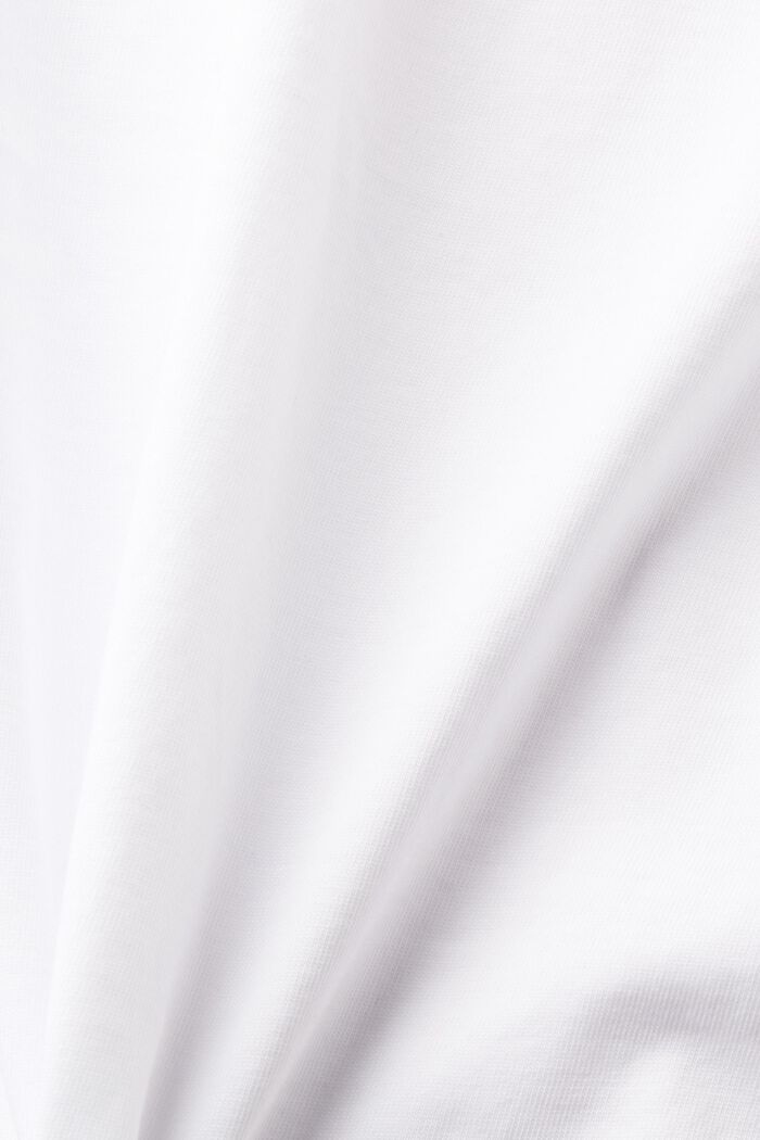 Jersey henly top, WHITE, detail image number 5
