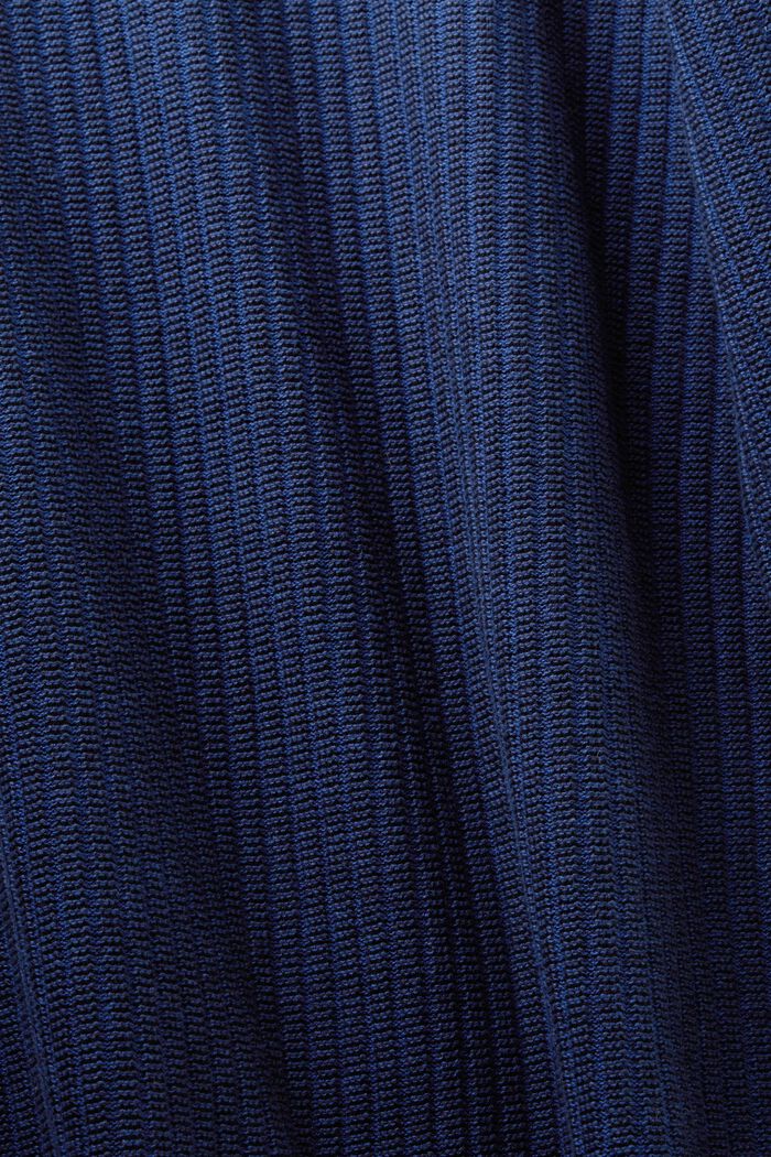 Tweekleurige ribgebreide trui, NAVY, detail image number 5