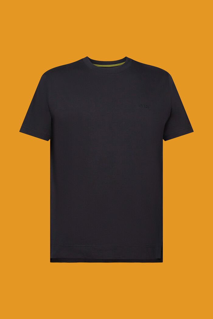 Shirt met logo, 100% katoen, BLACK, detail image number 1