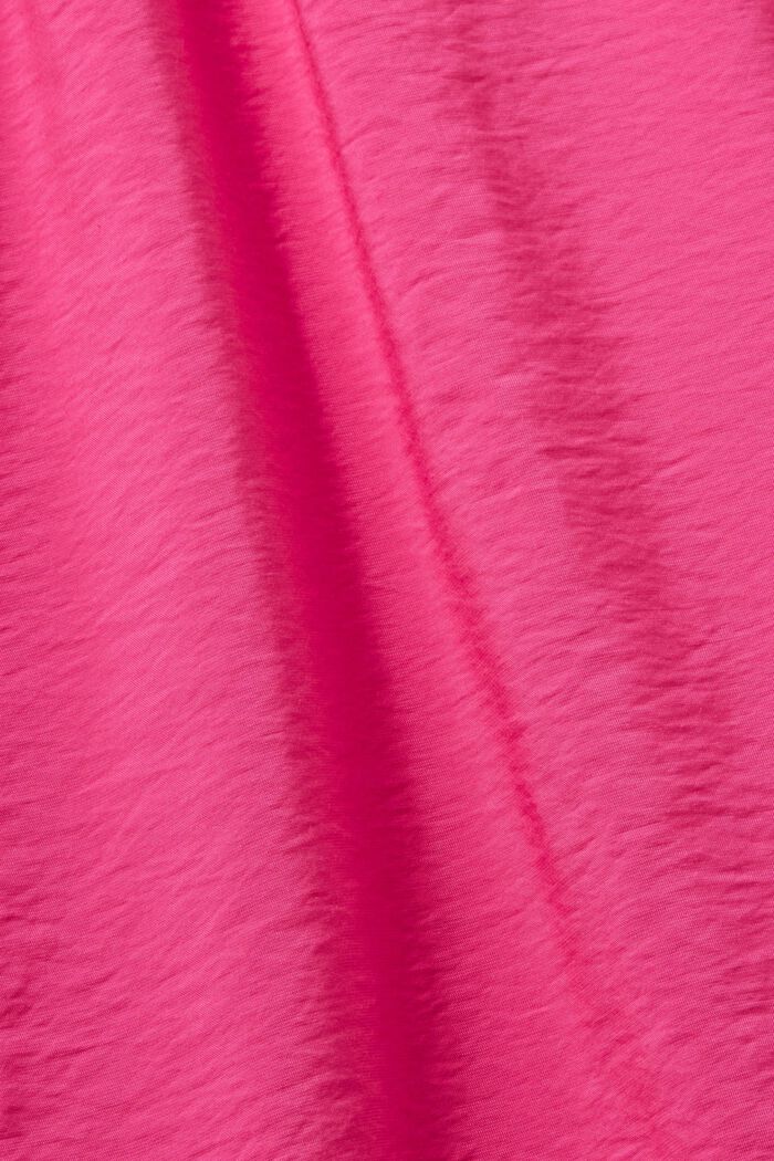 Gerimpelde blouse met strikdetail, PINK FUCHSIA, detail image number 5