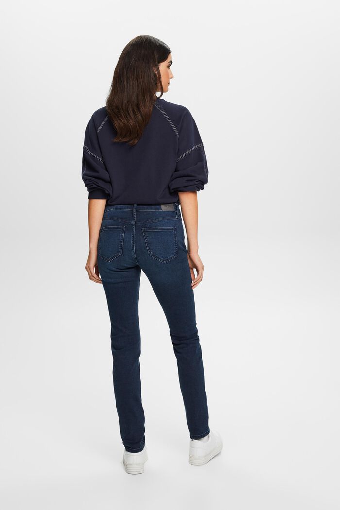 Slim fit-jeans met middelhoge taille, BLUE BLACK, detail image number 3