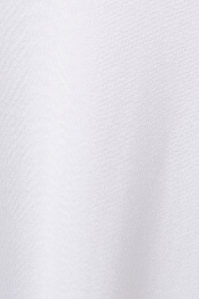 Top van katoen-jersey met geschulpte rand, WHITE, detail image number 7