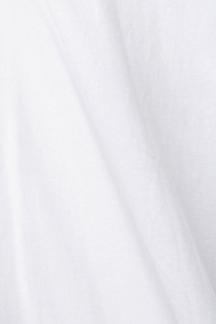 Katoenen T-shirt met print op de voorkant, WHITE, detail image number 4