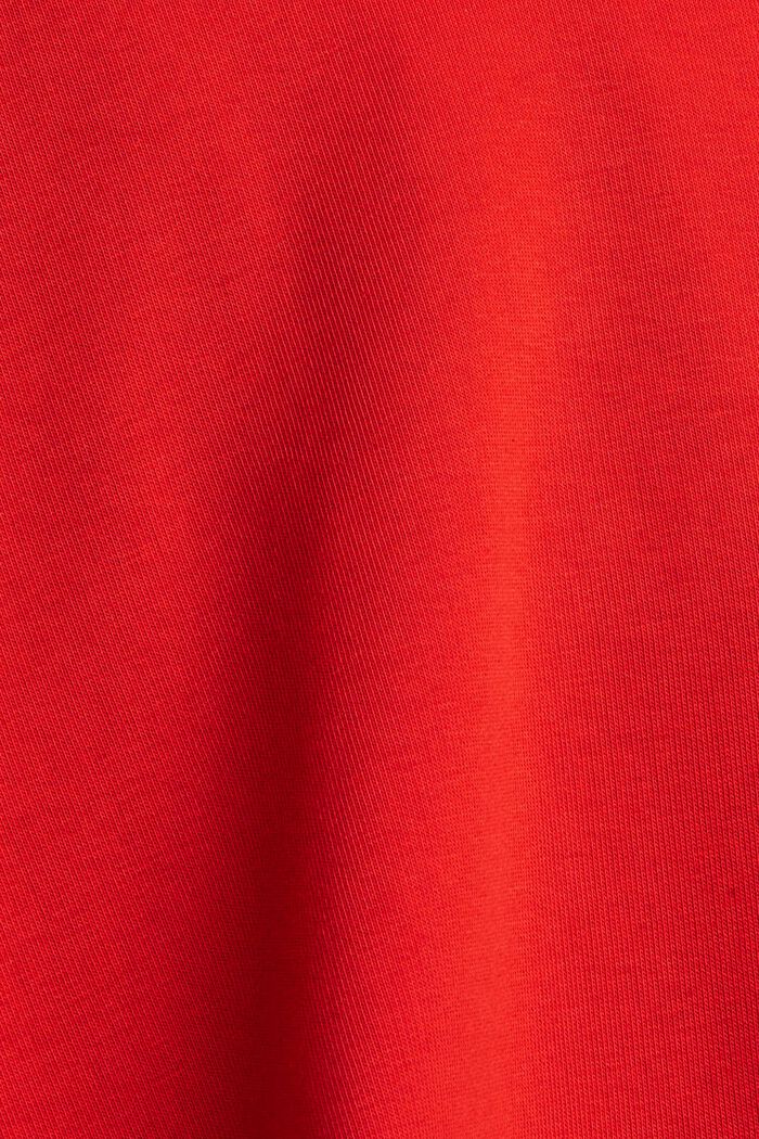 Hoodie met geborduurd logo, ORANGE RED, detail image number 4