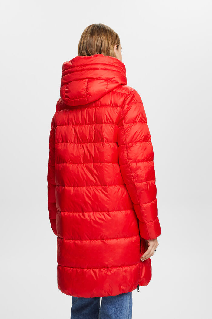 Gerecycled: gewatteerde mantel met capuchon, RED, detail image number 3
