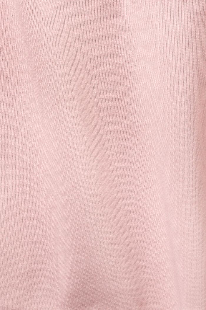 Sweatshirt met logoborduursel, organic cotton, OLD PINK, detail image number 5