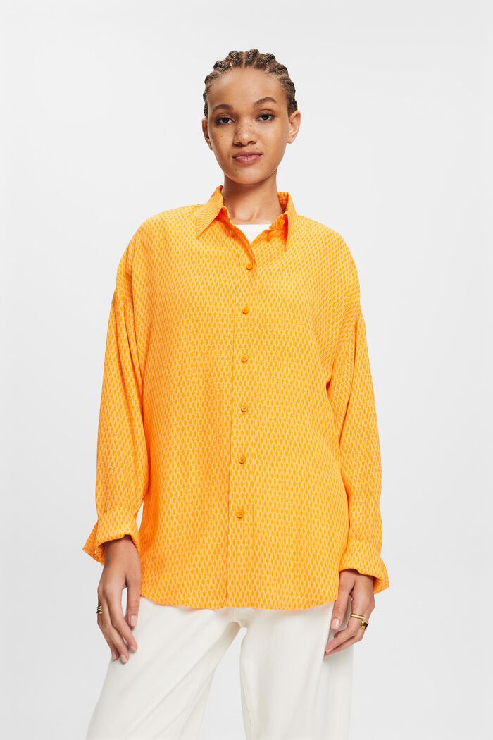Buttondown-overhemd met print, NUDE, detail image number 2