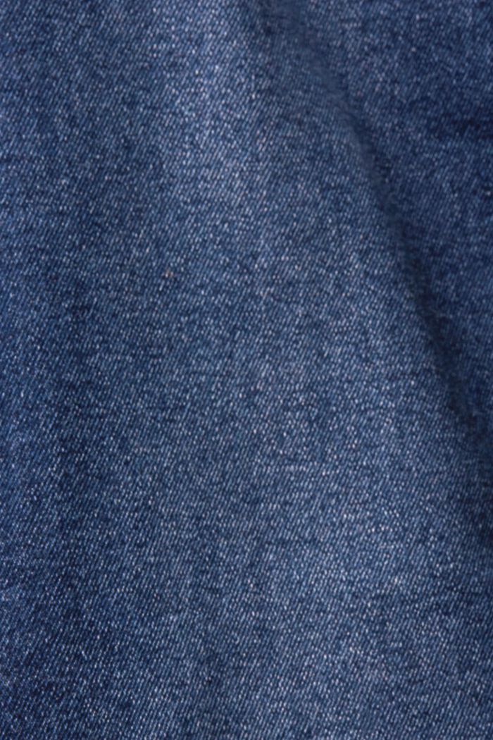 Straight leg jeans met hoge taille, BLUE DARK WASHED, detail image number 5