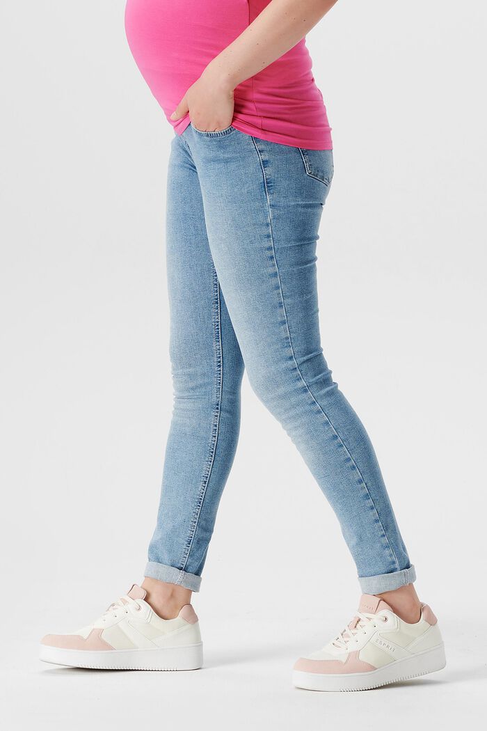 Skinny fit-jeans met band over de buik, LIGHTWASH, detail image number 3