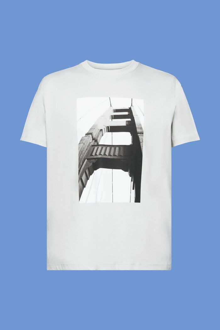 Katoenen T-shirt met print, LIGHT GUNMETAL, detail image number 6