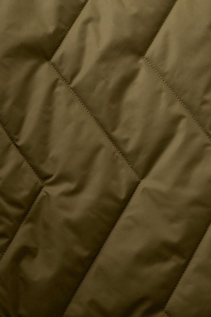 Gerecycled: gewatteerde lichte jas, DARK KHAKI, detail image number 4