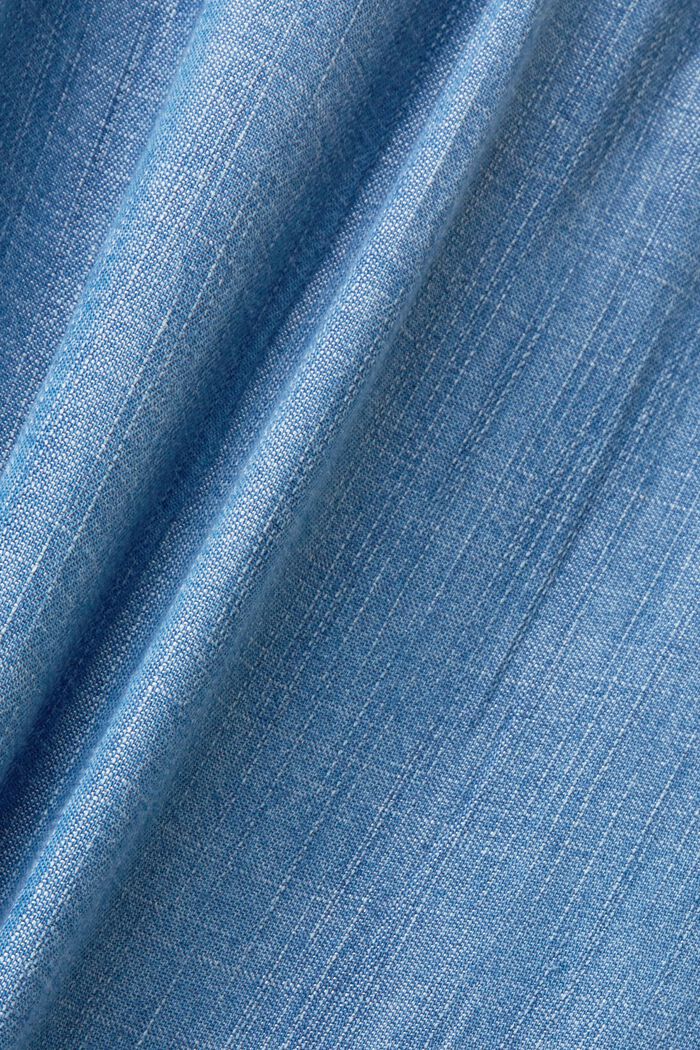 Lichte denim blouse, BLUE MEDIUM WASHED, detail image number 4