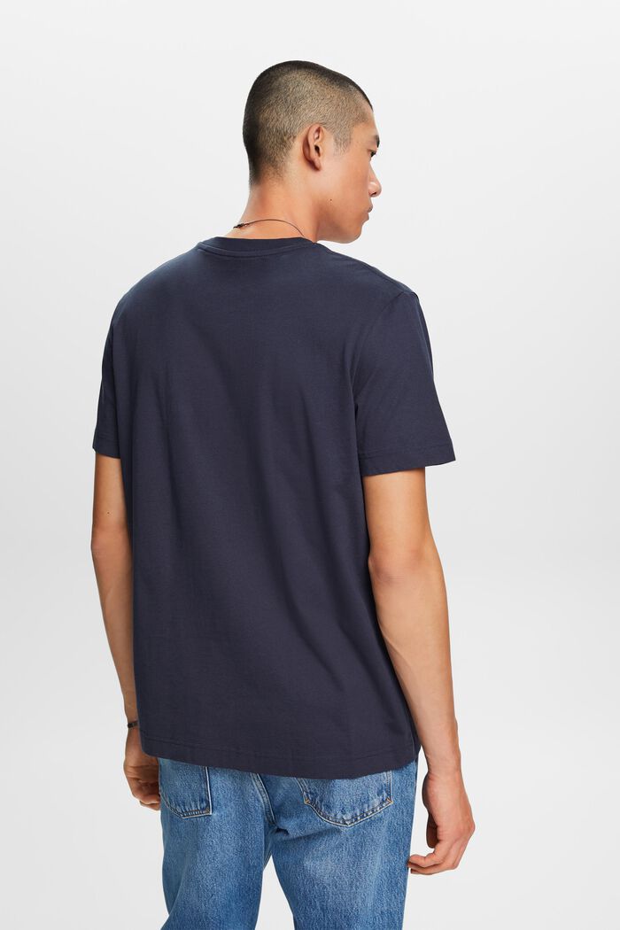 T-shirt van katoen met print, PETROL BLUE, detail image number 3