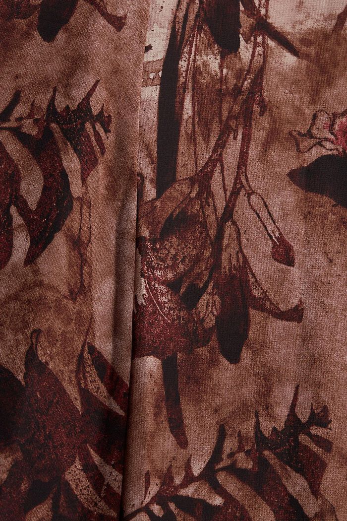 Gerecycled: midi-jurk van chiffon met print, OLD PINK, detail image number 4