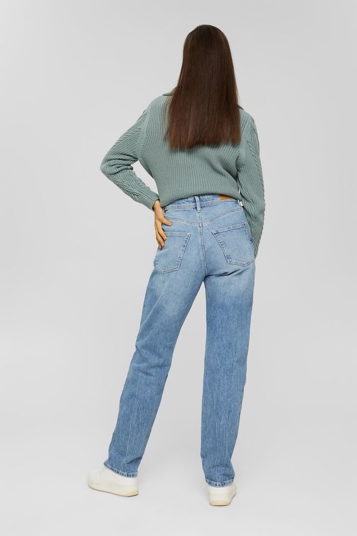 Jeans met rechte pijpen, BLUE LIGHT WASHED, detail image number 3