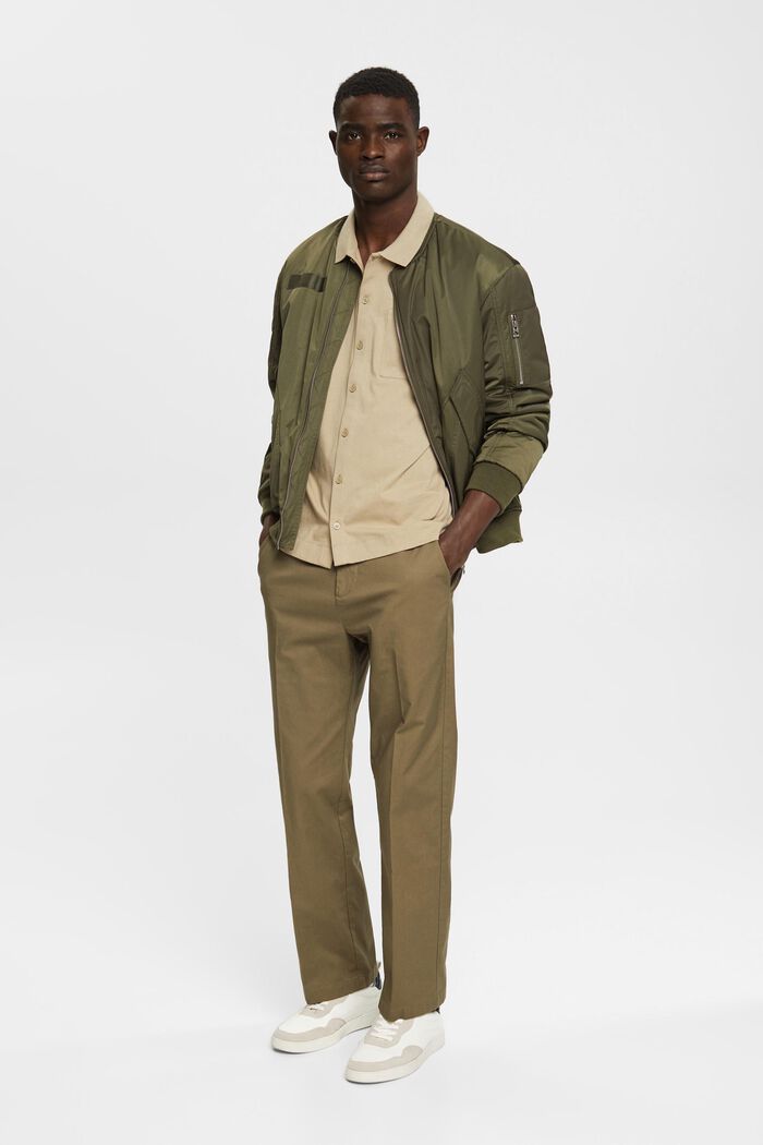 Relaxed fit chino, KHAKI GREEN, overview