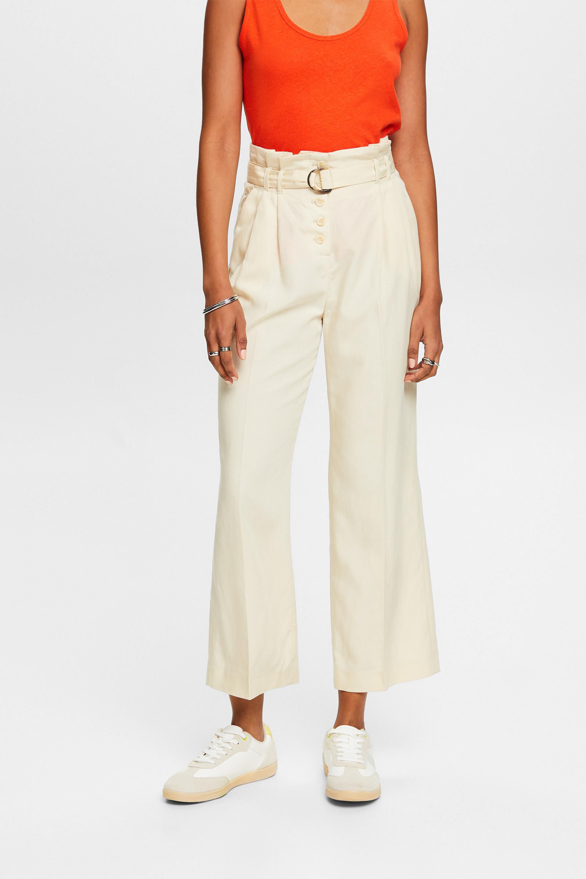 Bruin Cropped culotte met hoge taille voor mix & match
