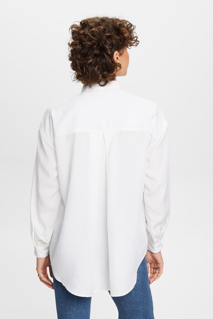 Oversized overhemdblouse, WHITE, detail image number 3