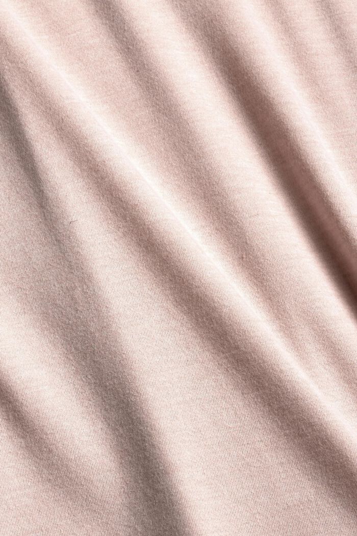 Fluweelachtig pyjamashirt, 100% biologisch katoen, OLD PINK, detail image number 1
