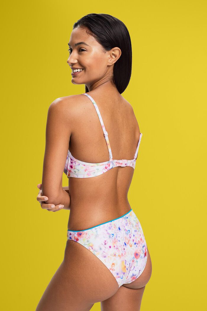 Gewatteerde bikinitop met beugels en bloemenprint, TEAL BLUE, detail image number 2