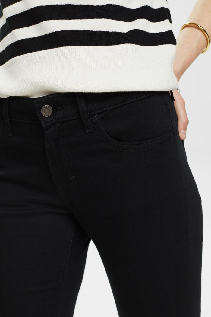 Mid rise skinny jeans, BLACK RINSE, detail image number 4
