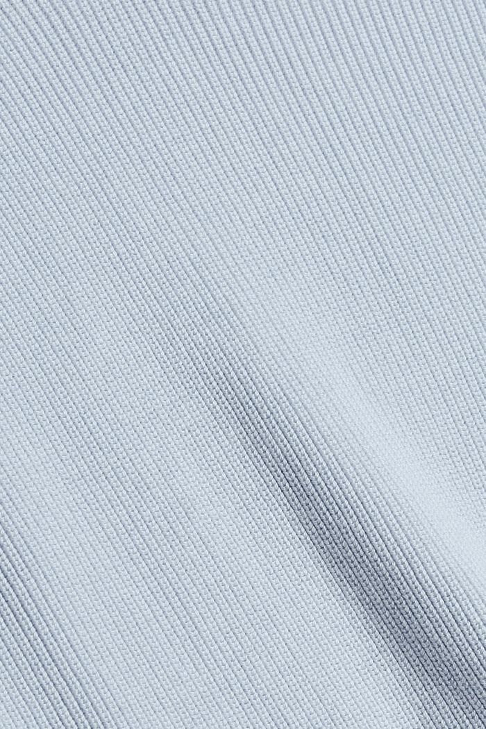 Gebreide trui met V-hals, LIGHT BLUE, detail image number 4