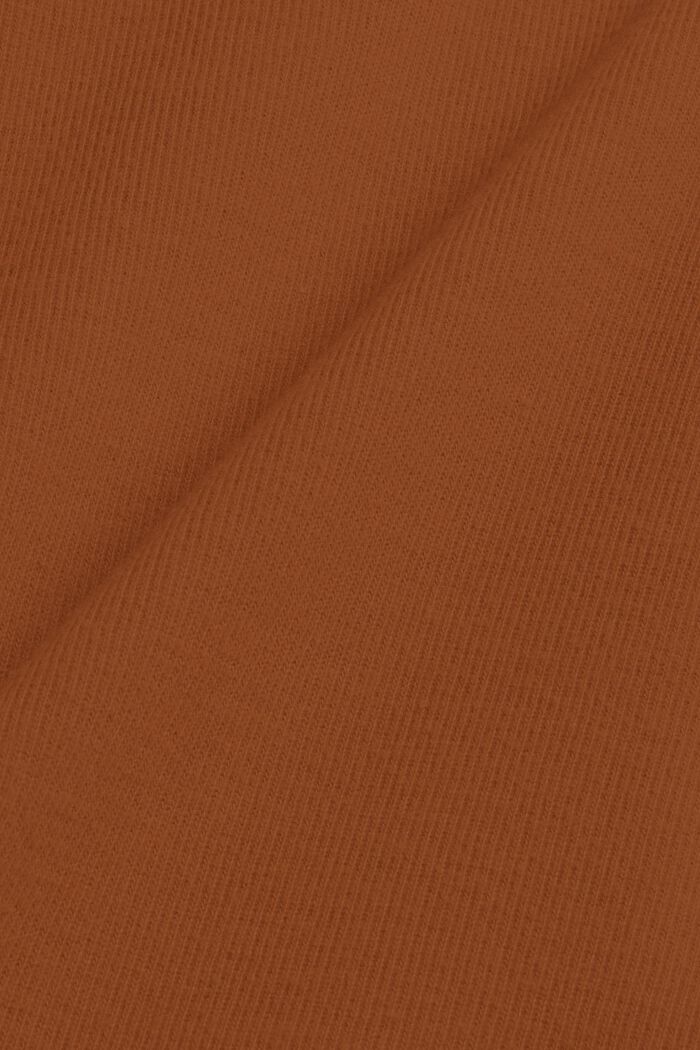 Sweatshirt met opstaande kraag, mix met biologisch katoen, TOFFEE, detail image number 4