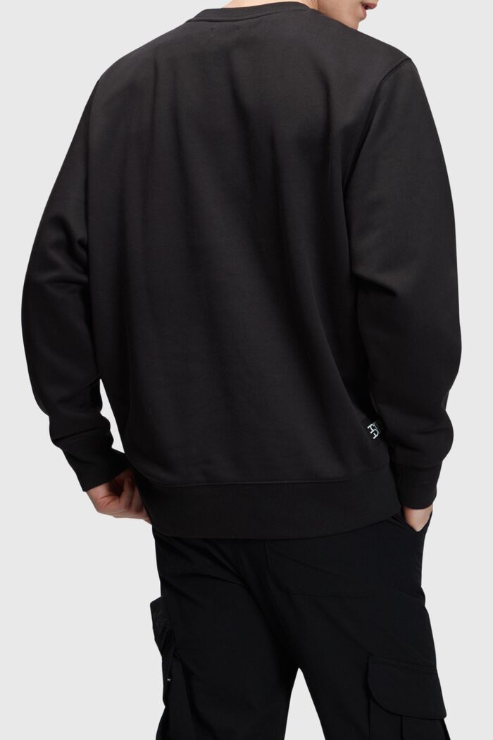 Oversized sweatshirt met logoprint, BLACK, detail image number 1
