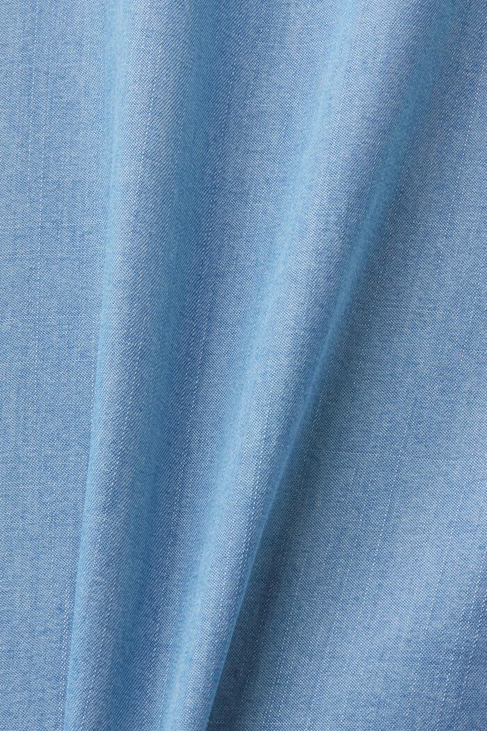 Cropped culotte met wijde pijpen, BLUE LIGHT WASHED, detail image number 6