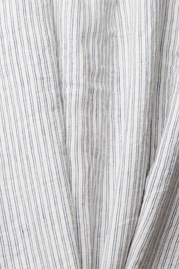 Gestreept overhemd van linnen, BRIGHT BLUE, detail image number 4