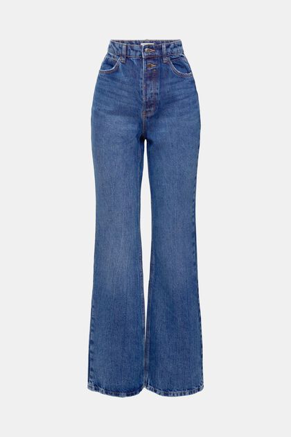 High-rise retro uitlopende jeans