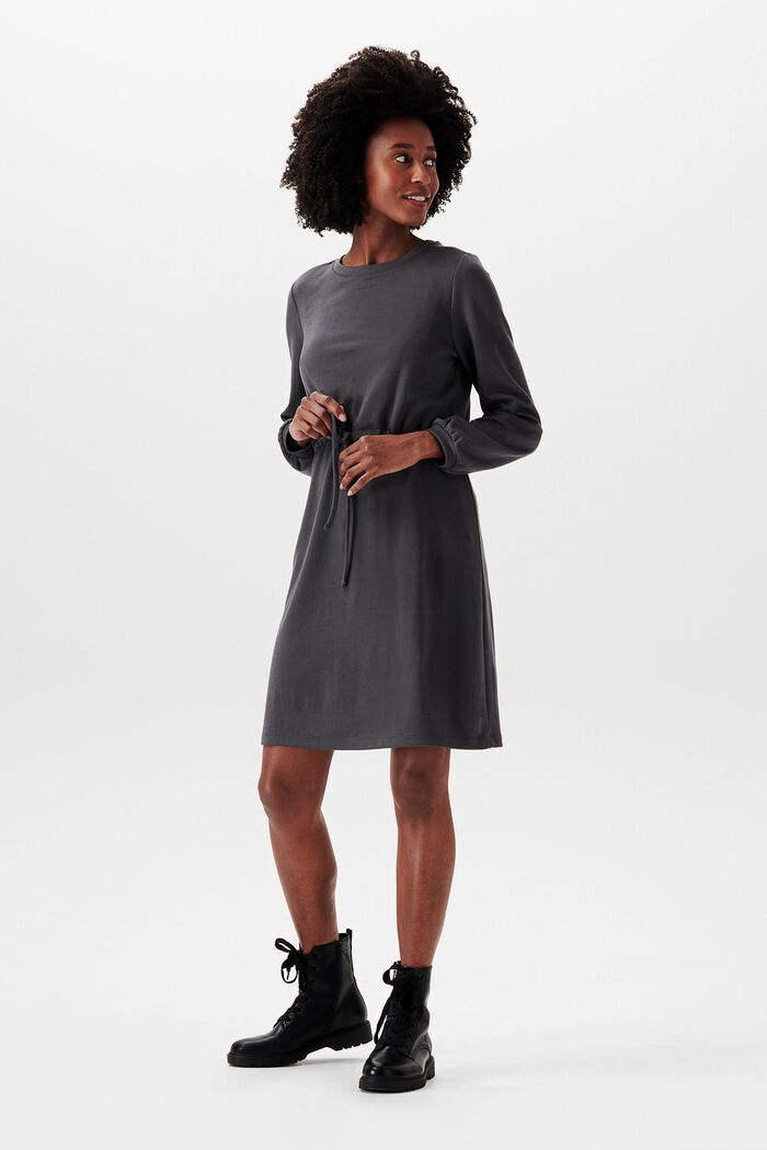 Gerecycled: jurk met laagjeslook, CHARCOAL GREY, detail image number 1