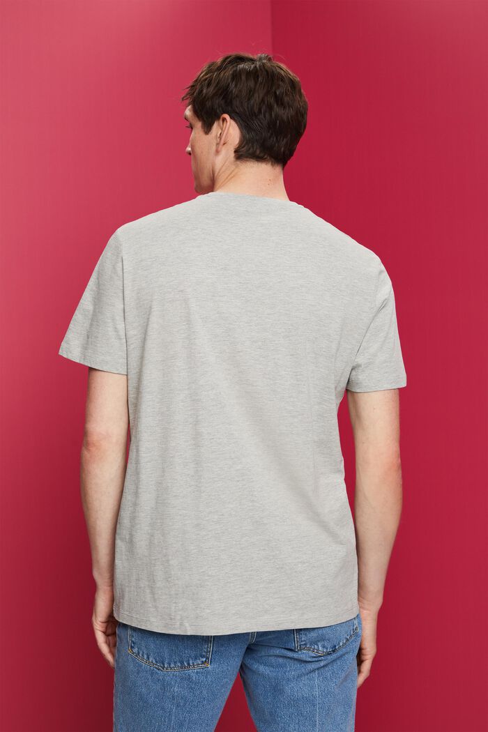 T-shirt van slub jersey met print, LIGHT GREY, detail image number 3