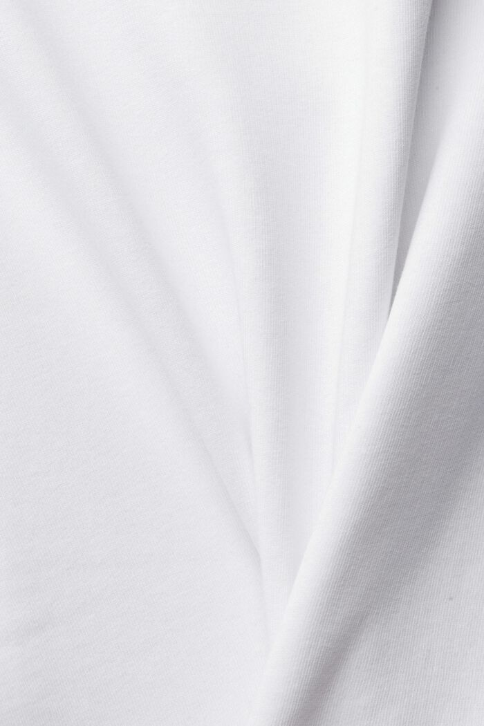 Gerecycled: sweatshirt met korte mouwen, WHITE, detail image number 4