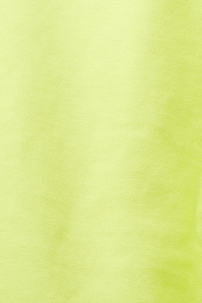 Uniseks sweatshirt van katoen-fleece met logo, BRIGHT YELLOW, detail image number 7
