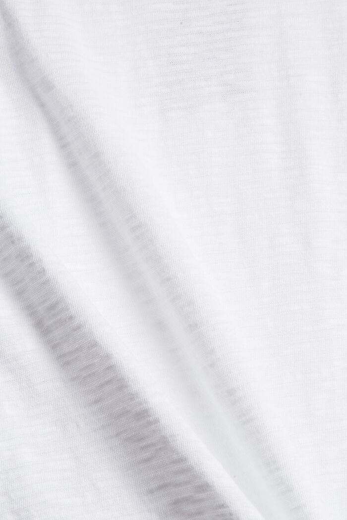 Gebreid shirt van een mix met biologisch katoen, WHITE, detail image number 4