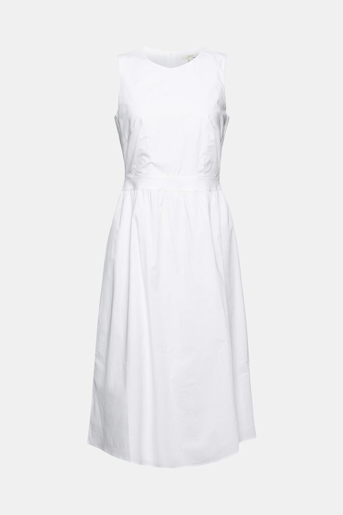 Popeline midi-jurk van biologisch katoen
