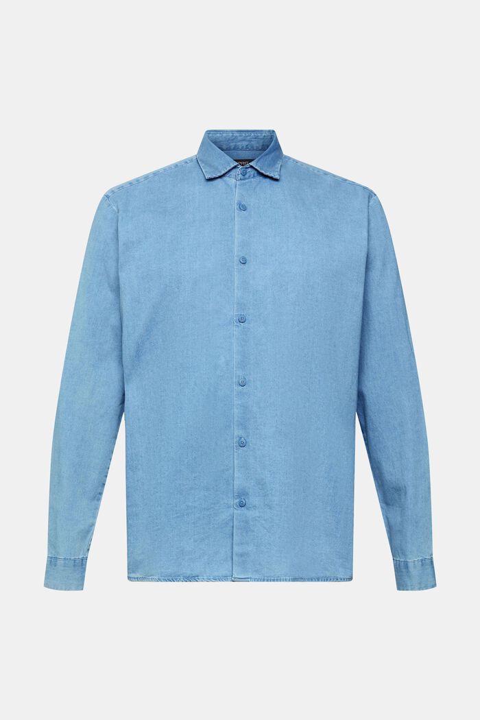 Denim shirt, BLUE BLEACHED, overview