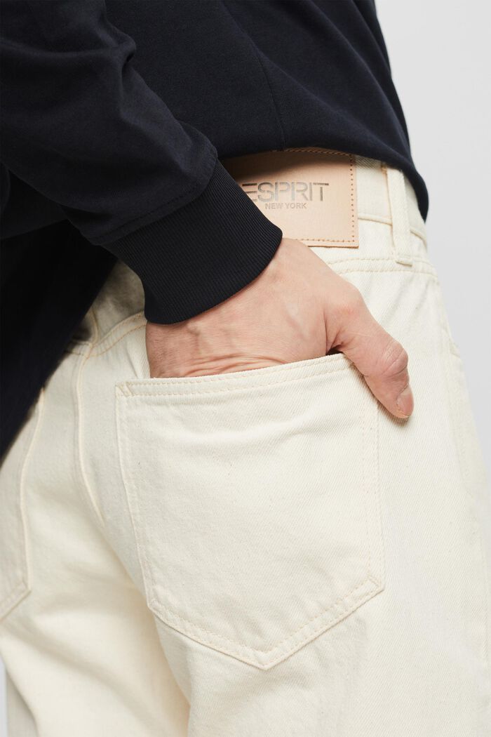 Jeans met middelhoge taille en rechte pijpen, OFF WHITE, detail image number 3