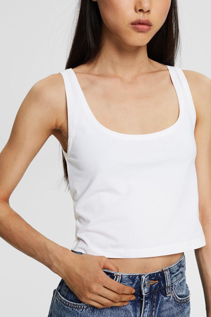 Cropped top, WHITE, detail image number 2