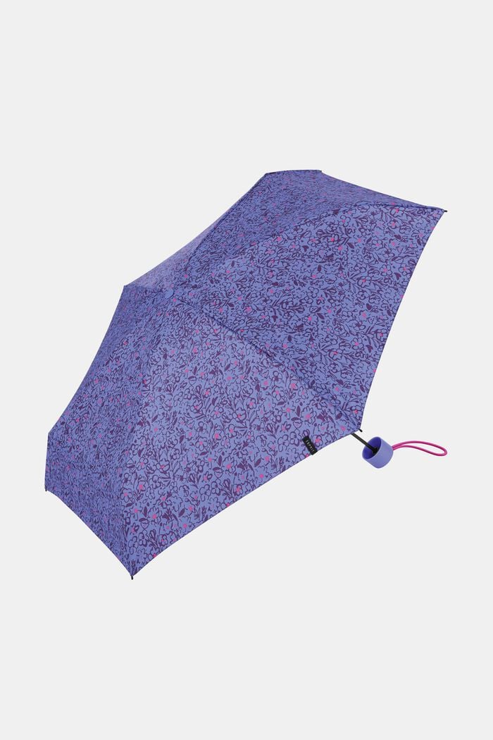 Opvouwbare paraplu met bloemenprint, ONE COLOR, detail image number 0